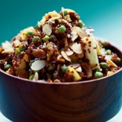 Gingery Quinoa with Apples, Peas and Coconut - 